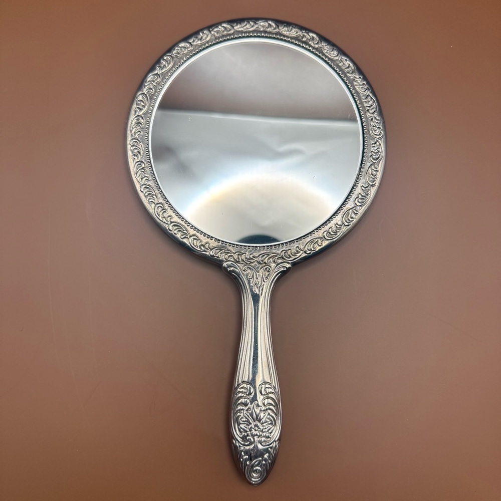 Vintage Art Nouveau Silver Tone Plated Mirror Brush Vanity Dresser Set - Picture 2 of 13